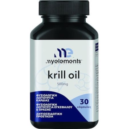 My Elements Krill Oil 500mg Dietary Supplement With Krill Oil 30 Capsules