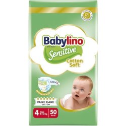 Babylino Sensitive Cotton Soft Baby Diaper No4 8-13 Kg Value Pack 50 Pieces