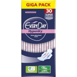 Everyday Hyperdry Super Ultra Plus Giga Pack - 30 Cotton Protection Pads