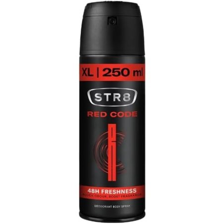 Str8 Red Code Deodorant Spray 250ml - Long-Lasting Protection with Fragrance