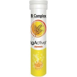 Igactive B Complex Dietary Supplement For The Immune And Nervous System - Orange Flavor, 20 Effervescent Tablets