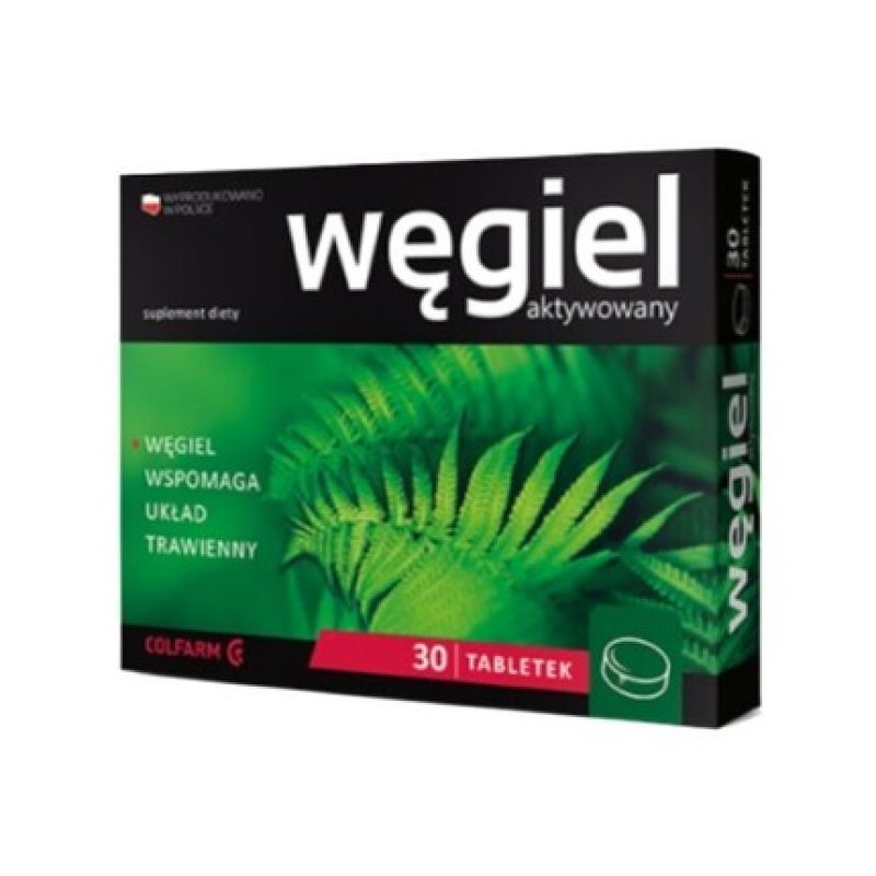 Activated Charcoal 30 Tablets Supporting Digestive and Intestinal Function