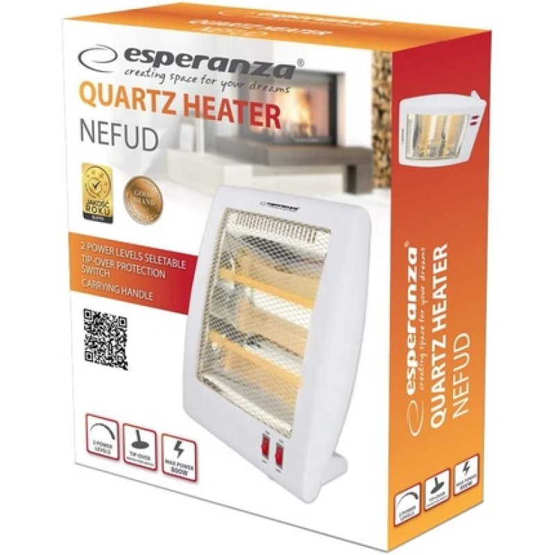 Esperanza EHH010 Electric quartz heater 400W/800W White
