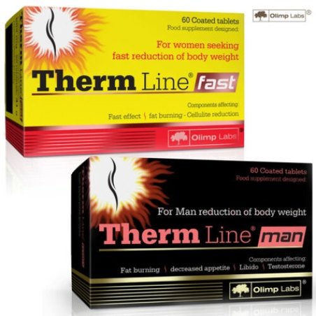 Therm Line Fast And/Or Man Thermogenic Fat Burner Weight Loss 60-240 Capsules