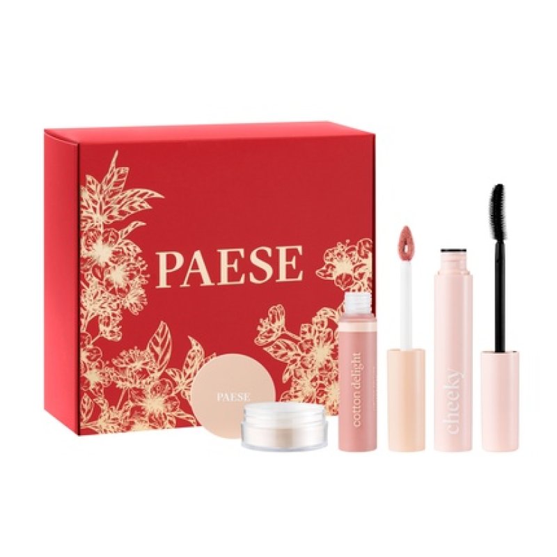 Paeseset Nature Look Mascara Cheeky 9ml, Lip Gloss Cotton Delight 75ml, Barley Powder 10g
