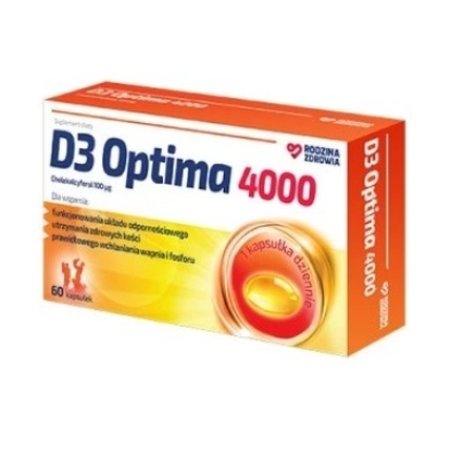 Family Health D3 Optima 4000 - 60 Capsules With Long Expiry Date
