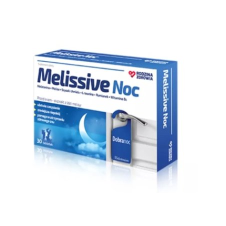 Rodzina Zdrowia Melissive Night 30 Tablets - Herbal Supplement For Relaxation