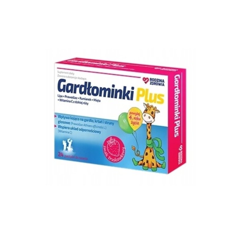 Rodzina Zdrowia Gardominki Plus Throat Lozenges, 24 Count