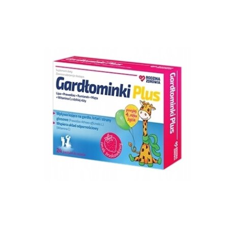 Rodzina Zdrowia Gardominki Plus Throat Lozenges, 24 Count