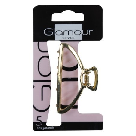 Glamour Hair Clip With Empty Center Small Gold