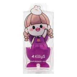 Tamagotchi Girl Makeup Sponge with Stand Violet 1 piece