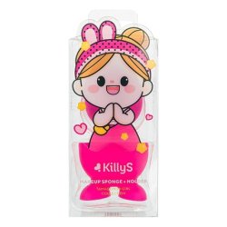 Killys Tamagotchi Girl Makeup Sponge With Stand Magenta 1 Piece