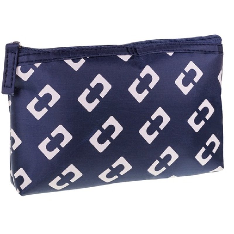 Inter-Vion Geometric Cosmetic Pouch Clutch Blue Small