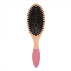 Inter-Vion Wooden Brush With Natural Bristles And Nylon Pins