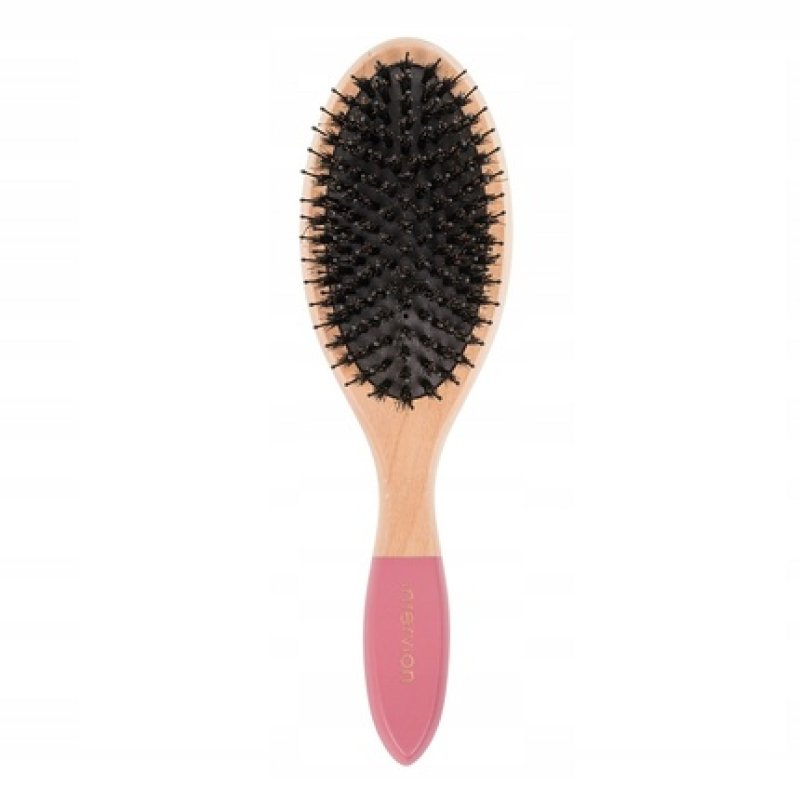 Inter-Vion Wooden Brush With Natural Bristles And Nylon Pins