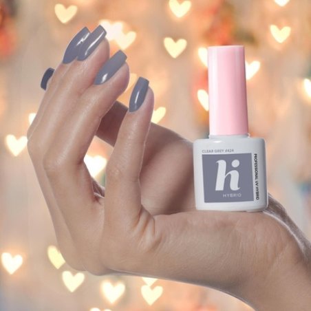 424 UV Nail Polish Clear Grey 5ml HiHybrid
