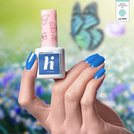 HI HYBRID Unreal Blue Semi-Permanent UV Gel Nail Polish 5ml