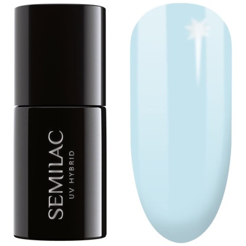 Semilac UV Nail Polish Blue Cloud 386 7ml - Colorful and Long-Lasting Nail Polish for Intensive Nails