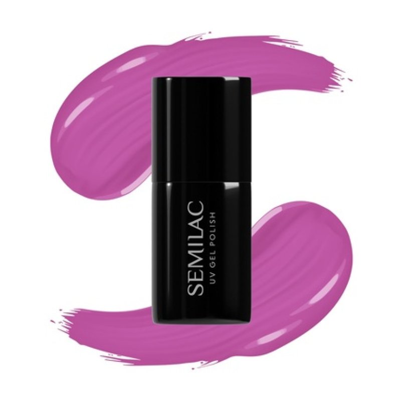 Semilac UV Nail Polish Hybrid 601 Neon Pink Punch 7ml