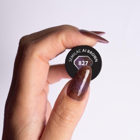 Semilac UV Nail Polish 827 AI Brown 7ml