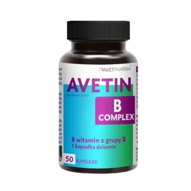 Avetin B Complex Vitamin Capsules - 50 Count - Premium B Vitamin Formula For Optimal Health And Vitality