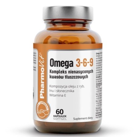 Pharmovit Omega 3-6-9 Complex Of Unsaturated Fatty Acids Dietary Supplement 60 Capsules