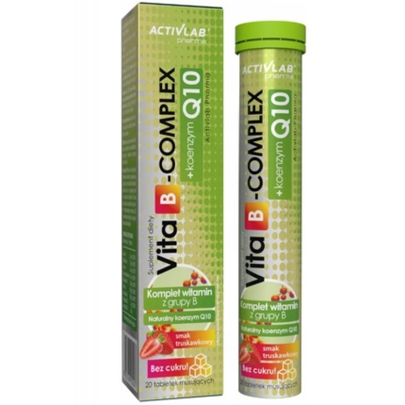 Activlab Pharma Vita B-Complex Coenzyme Q10 Effervescent Tablets - 20 Tablets