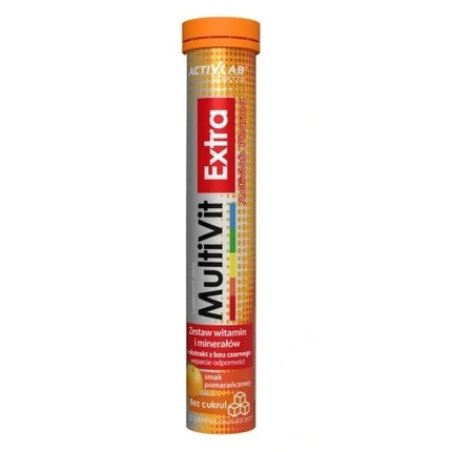 Activlab Multivit Extra Orange Effervescent Tablets - 20 Tablets
