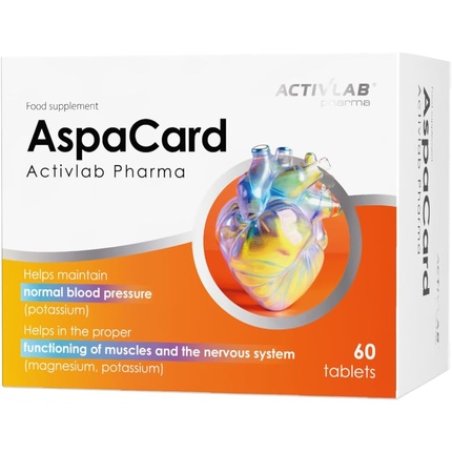Activlab Pharma Aspacard 60 Tablets - Supports Healthy Blood Pressure and Muscles