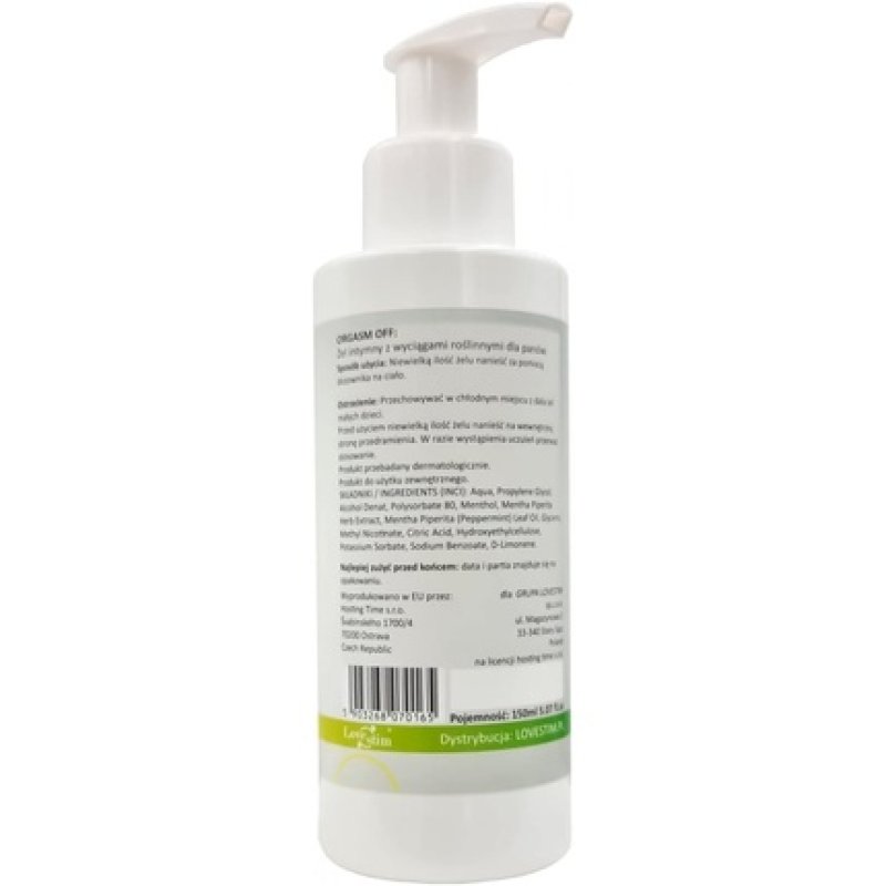 Orgasm Off Gel 150ml Penis Numbing Inhibits Ejaculation