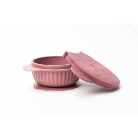 innoGIO GIOfresh Owl Silicone Bowl with Lid - Pink, 380 ml