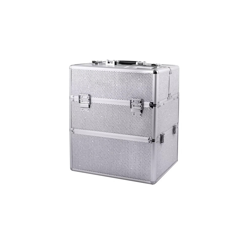 Sunone Zircons Silver Cosmetic Case