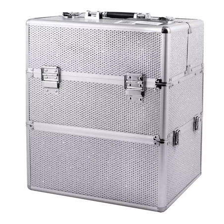 Sunone Zircons Silver Cosmetic Case