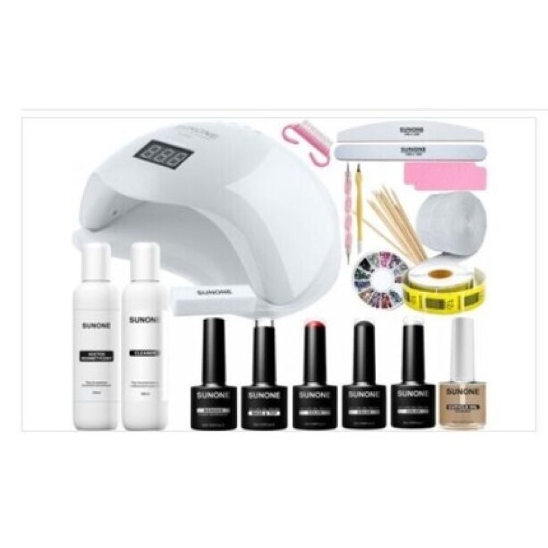 UV LED Gel Nail Polish Set S01: SUNONE SUN5 48W Lamp Accessories