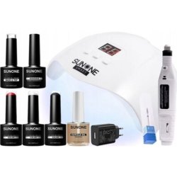 Gel Nail Polish Set S02: SUNONE Smart 48W Lamp, White USB Nail Cutter Accessories