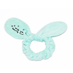 Dr. Mola Mint Green Plush Cosmetic Bunny Ears Headband