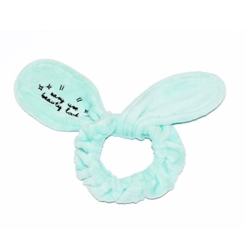 Dr. Mola Mint Green Plush Cosmetic Bunny Ears Headband