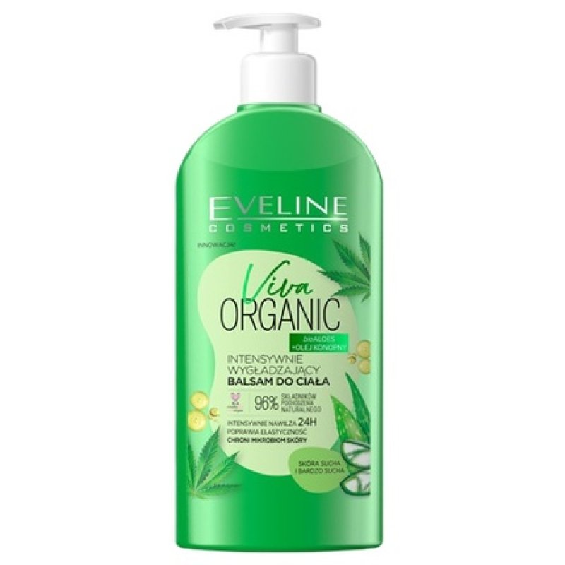 Eveline Viva Organic Intensively Smoothing Body Balm With Bio Aloe & Hemp Oil, 350ml