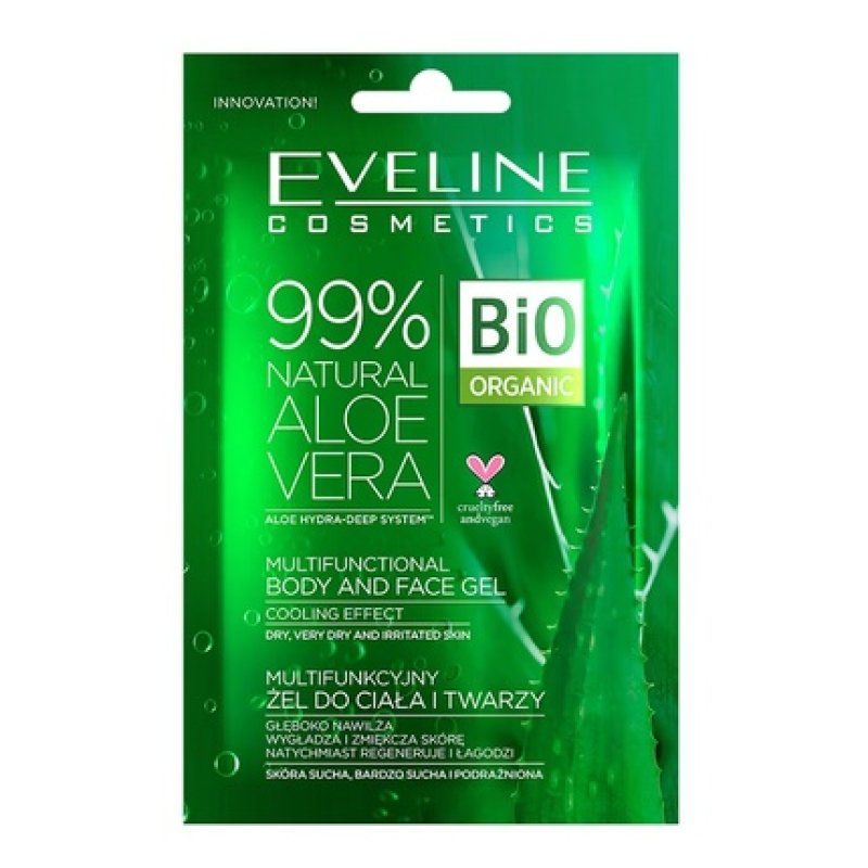 Eveline Natural Aloe Vera 99% Gel 20ml - Moisturizing Skin Care