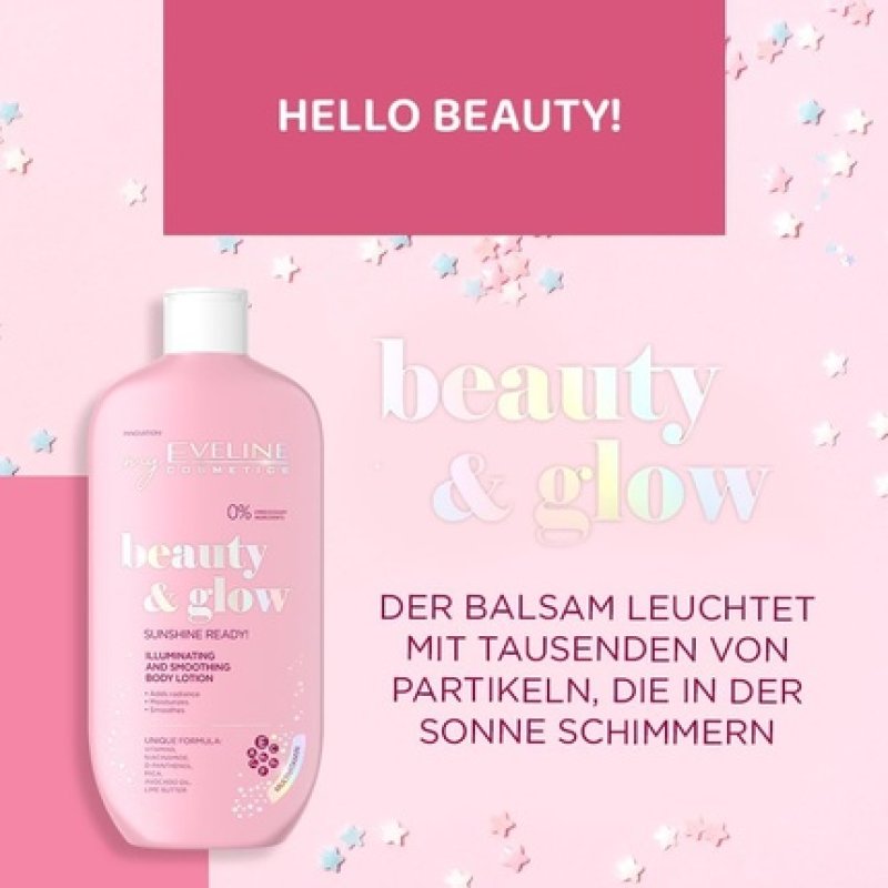 Eveline Cosmetics Beauty & Glow Illuminating Smoothing Body Lotion with Gold