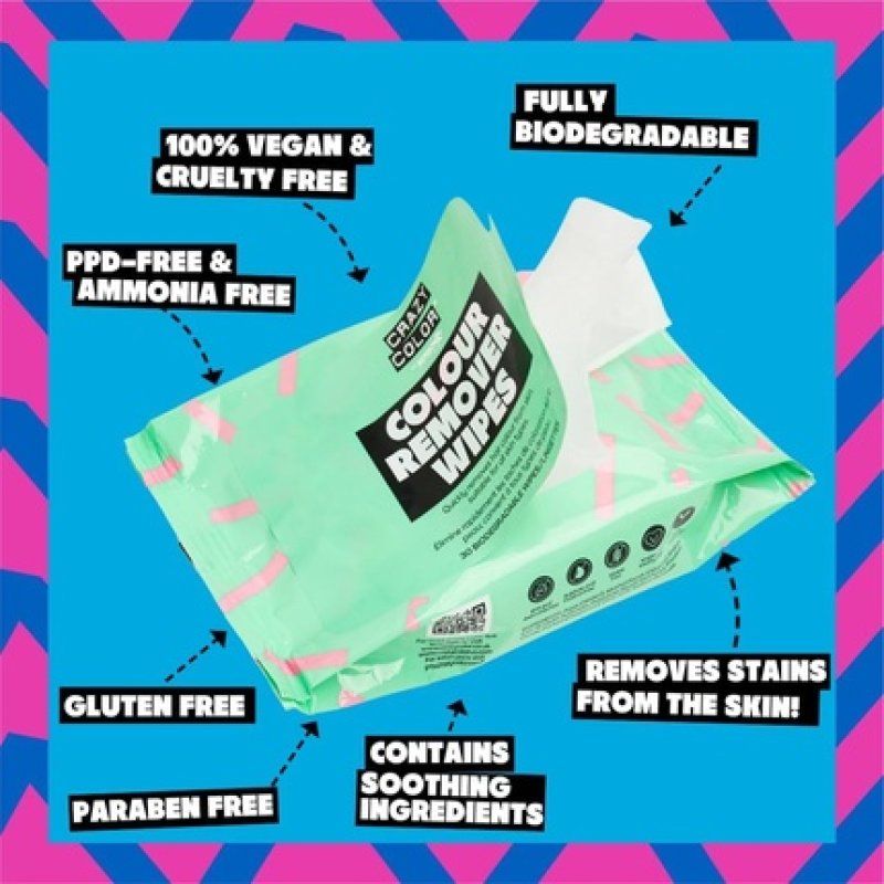Crazy Color Hair Dye Remover Wipes
