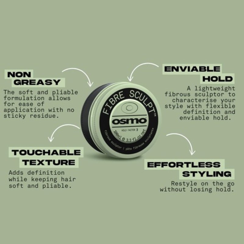 Osmo Fibre Sculpt Lightweight Barber Sculptor Non-Greasy and Pliable Vegan