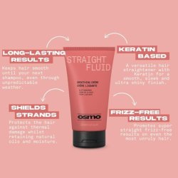 Osmo Keratin Straightening Fluid for Frizz-Free Results and Heat Protection - Vegan