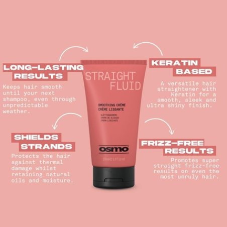 Osmo Keratin Straightening Fluid for Frizz-Free Results and Heat Protection - Vegan