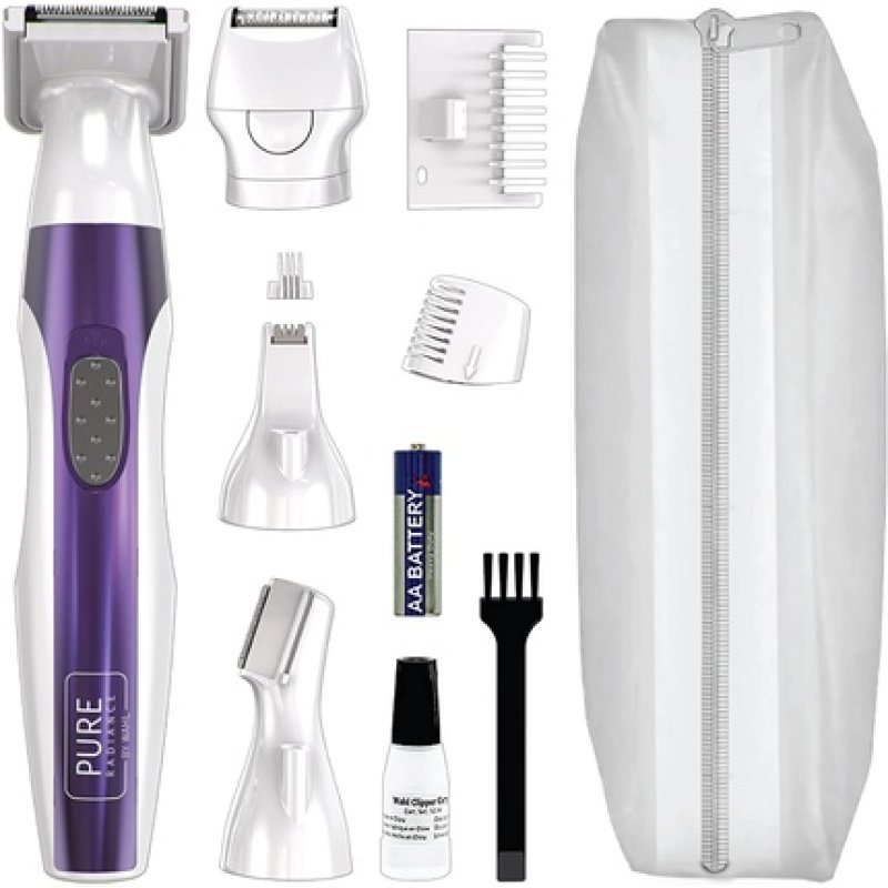 Wahl Face and Body Hair Remover Pure Radiation Women's Shaver 4-in-1 Battery Trimmer Full Body Hair Removal Bikini