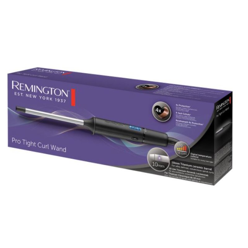 Remington Mini Pro Digital Curling Iron 10mm LCD Display 130-220°C - CI6X10