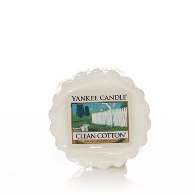 Yankee Candle Clean Cotton wax candle Round Flower, Lemon White 1 pc(s)