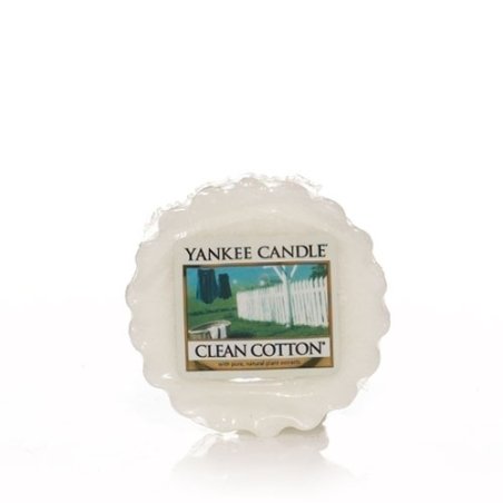 Yankee Candle Clean Cotton wax candle Round Flower, Lemon White 1 pc(s)