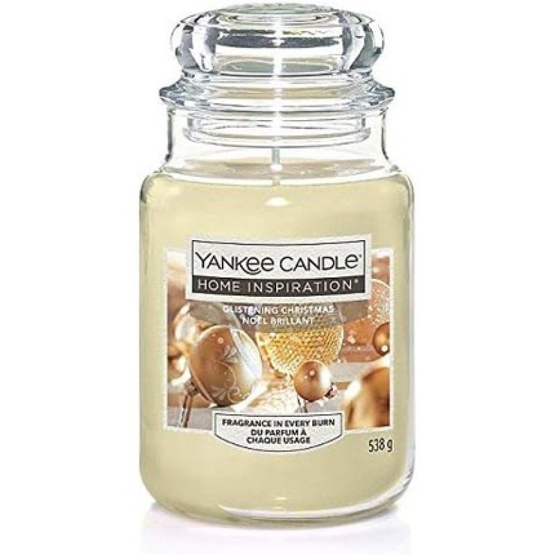 Yankee Candle Glistening Christmas Large Jar Warm up the holidays with a welcoming hug of creamy vanilla and soft amber