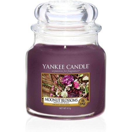 Yankee Candle Medium Jar Scented Candle, Moonlit Blossoms, Medium